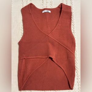 Orange Fashion Nova Cropped Sweater Top